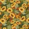 Fabric Traditions Fall Sunflowers with Green Leaves Cotton Fabric